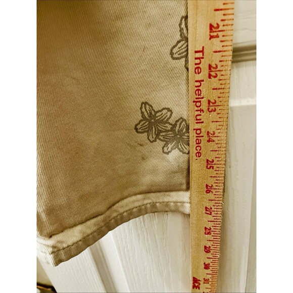 Lauren Ralph Lauren Women’s 18 Relaxed Taper Ankle Jean Cream Wash Print $195 - Picture 10 of 12